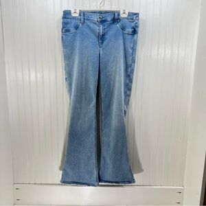 Aerie High Rise Flare Jeans Light Wash Stretch Denim Women’s L